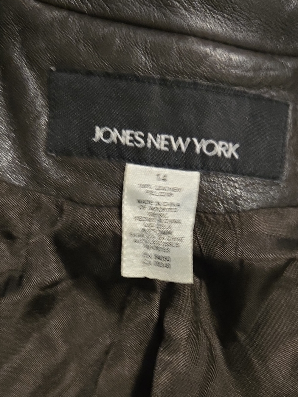 Jones New York Womens Dark Brown Bomber Jacket